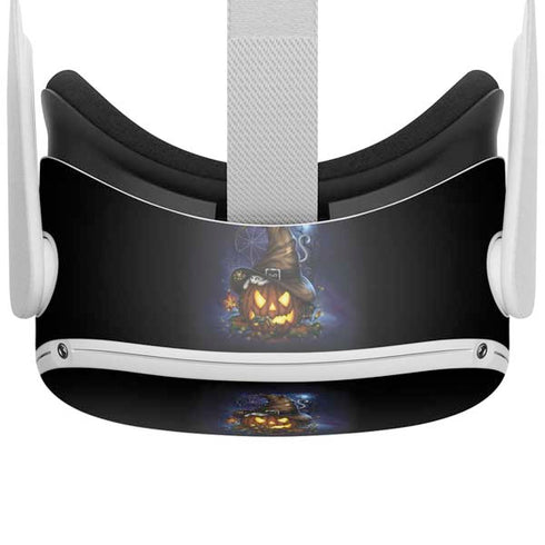 Halloween Cat and Jack O Lantern Pumpkin by Sarah Richter Oculus Quest 2 Skin