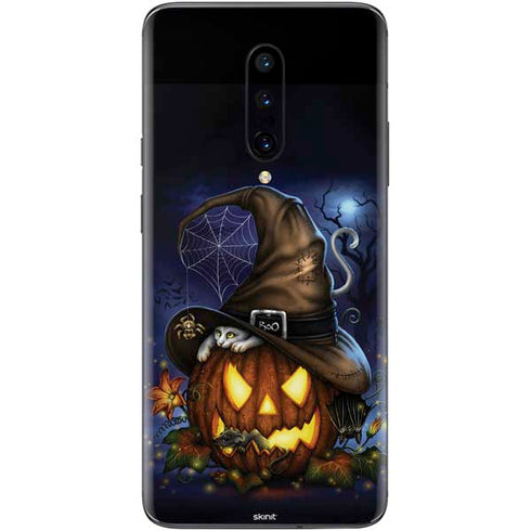 Halloween Cat and Jack O Lantern Pumpkin by Sarah Richter OnePlus 7 Pro Skin