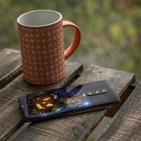 Halloween Cat and Jack O Lantern Pumpkin by Sarah Richter OnePlus 7 Pro Skin
