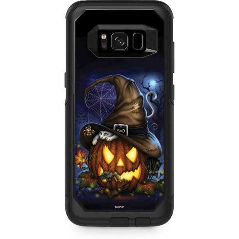 Halloween Cat and Jack O Lantern Pumpkin by Sarah Richter Otterbox Commuter Galaxy Skin