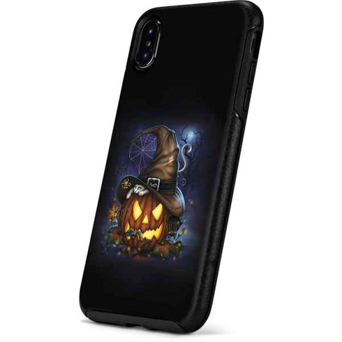 Halloween Cat and Jack O Lantern Pumpkin by Sarah Richter Otterbox Symmetry iPhone Skin
