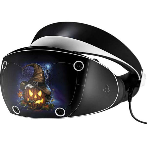 Halloween Cat and Jack O Lantern Pumpkin by Sarah Richter PlayStation VR2 Skin