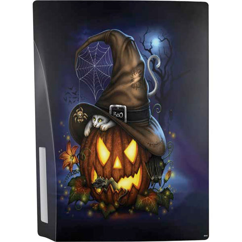 Halloween Cat and Jack O Lantern Pumpkin by Sarah Richter PS5 Bundle Skin
