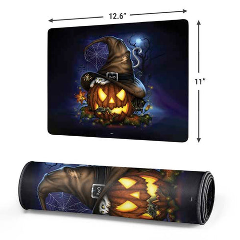 Halloween Cat and Jack O Lantern Pumpkin by Sarah Richter Gaming Mouse Pad