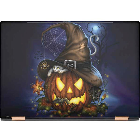 Halloween Cat and Jack O Lantern Pumpkin by Sarah Richter HP Spectre Skin