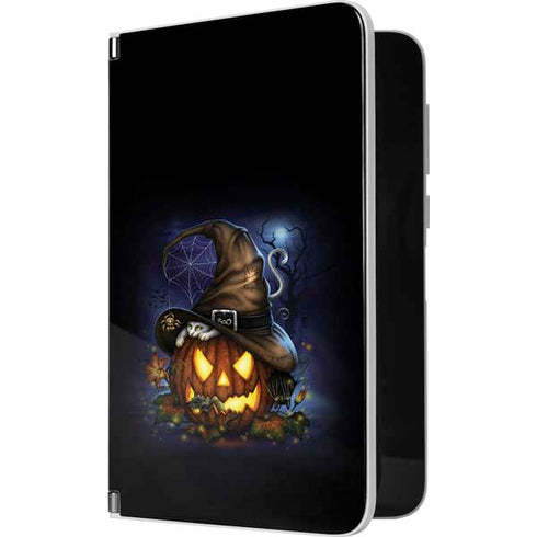 Halloween Cat and Jack O Lantern Pumpkin by Sarah Richter Surface Duo Skin