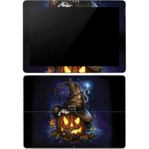 Halloween Cat and Jack O Lantern Pumpkin by Sarah Richter Surface Go Skin