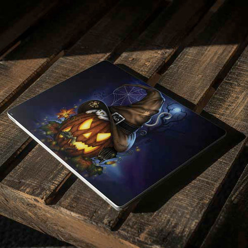 Halloween Cat and Jack O Lantern Pumpkin by Sarah Richter Surface Laptop 2 Skin