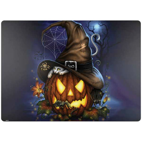 Halloween Cat and Jack O Lantern Pumpkin by Sarah Richter Surface Laptop 4 15in Skin