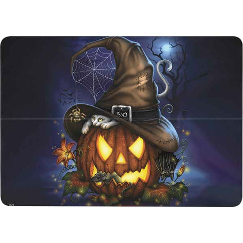 Halloween Cat and Jack O Lantern Pumpkin by Sarah Richter Surface Laptop Studio Skin