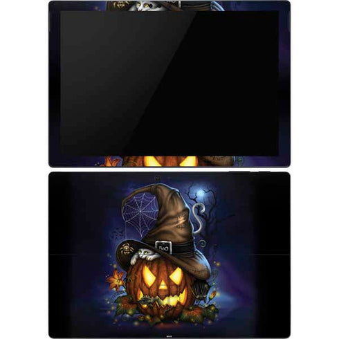 Halloween Cat and Jack O Lantern Pumpkin by Sarah Richter Surface Pro 6 Skin