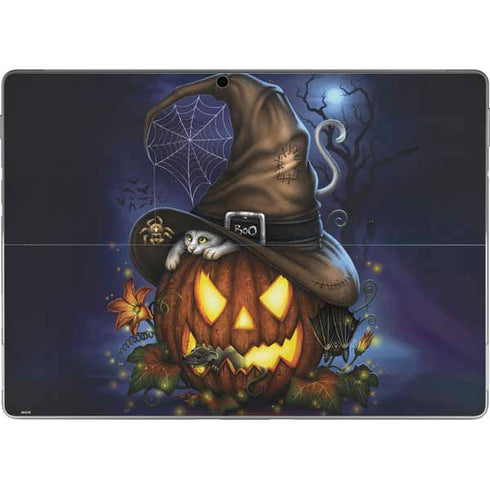 Halloween Cat and Jack O Lantern Pumpkin by Sarah Richter Surface Pro 8 Skin