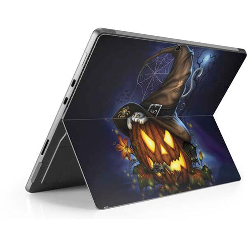 Halloween Cat and Jack O Lantern Pumpkin by Sarah Richter Surface Pro 8 Skin