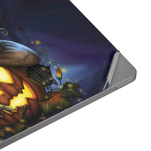 Halloween Cat and Jack O Lantern Pumpkin by Sarah Richter Universal Laptop 11in (8.8 x 6.2in) Skin