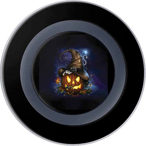 Halloween Cat and Jack O Lantern Pumpkin by Sarah Richter Wireless Charger Skin