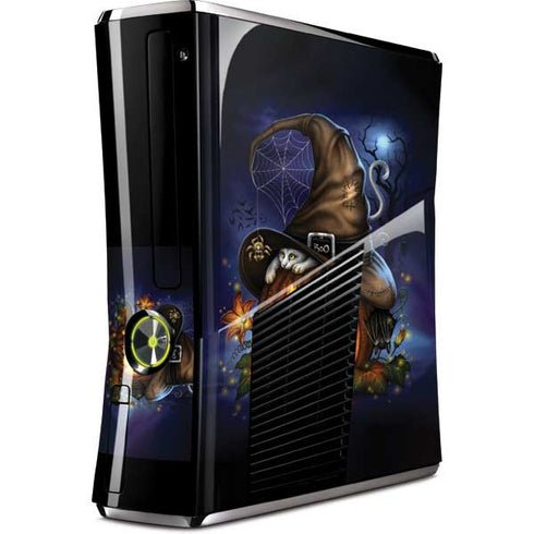 Halloween Cat and Jack O Lantern Pumpkin by Sarah Richter Xbox 360 Slim (2010) Skin