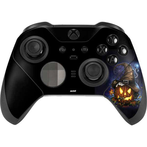 Halloween Cat and Jack O Lantern Pumpkin by Sarah Richter Xbox Elite Wireless Controller Series 2 Skin
