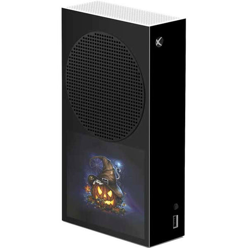 Halloween Cat and Jack O Lantern Pumpkin by Sarah Richter Xbox Series S Console Skin