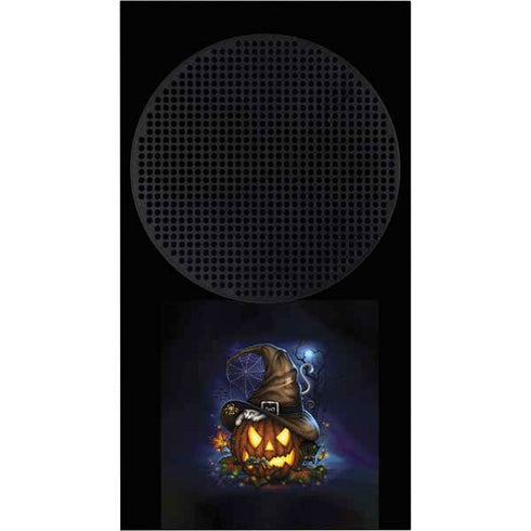 Halloween Cat and Jack O Lantern Pumpkin by Sarah Richter Xbox Series S Console Skin