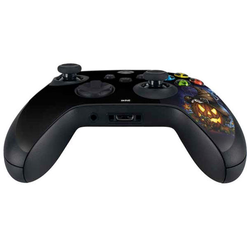 Halloween Cat and Jack O Lantern Pumpkin by Sarah Richter Xbox Series X Controller Skin