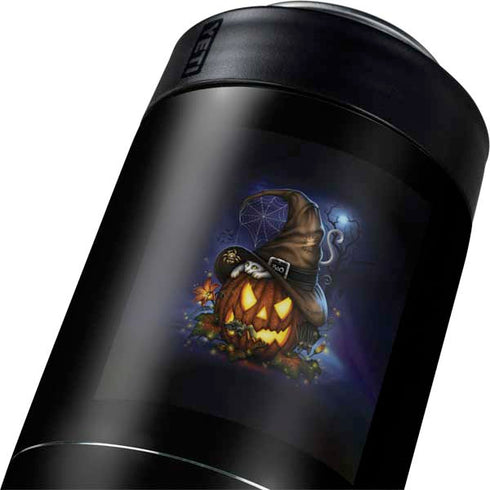 Halloween Cat and Jack O Lantern Pumpkin by Sarah Richter Yeti Colster Can Insulator Skin