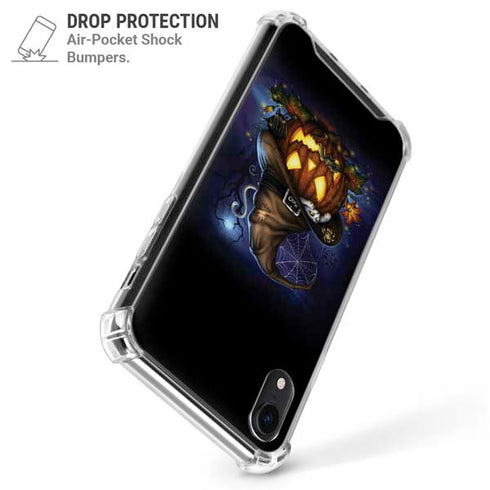 Halloween Cat and Jack O Lantern Pumpkin by Sarah Richter iPhone XR Clear Case