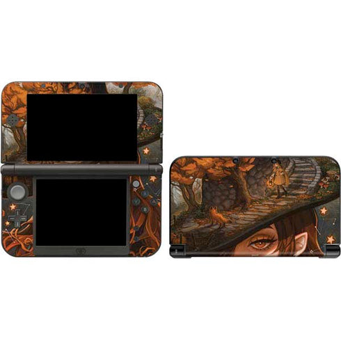 Halloween Pumpkin Witch with Fox by Ivy Dolamore 3DS XL 2015 Skin
