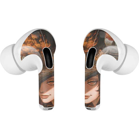 Halloween Pumpkin Witch with Fox by Ivy Dolamore AirPods Pro 2nd Gen Skin