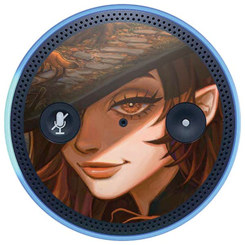 Halloween Pumpkin Witch with Fox by Ivy Dolamore Amazon Echo Skin