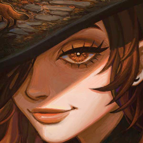 Halloween Pumpkin Witch with Fox by Ivy Dolamore Amazon Echo Skin