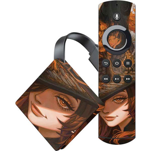 Halloween Pumpkin Witch with Fox by Ivy Dolamore Amazon Fire TV Skin