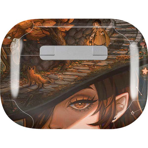 Halloween Pumpkin Witch with Fox by Ivy Dolamore Apple AirPods Pro Skin