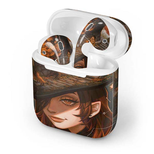 Halloween Pumpkin Witch with Fox by Ivy Dolamore Apple AirPods Skin