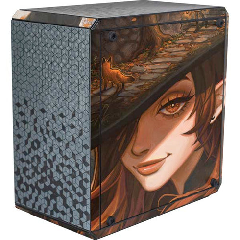 Halloween Pumpkin Witch with Fox by Ivy Dolamore Cooler Master MasterBox Q300L Mini Tower Skin