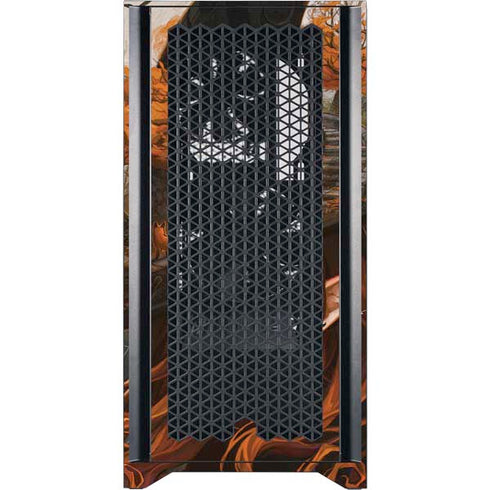 Halloween Pumpkin Witch with Fox by Ivy Dolamore Corsair 4000D Tempered Glass Mid-Tower ATX Case Skin