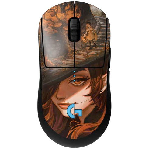 Halloween Pumpkin Witch with Fox by Ivy Dolamore G Pro Wireless Gaming Mouse Skin