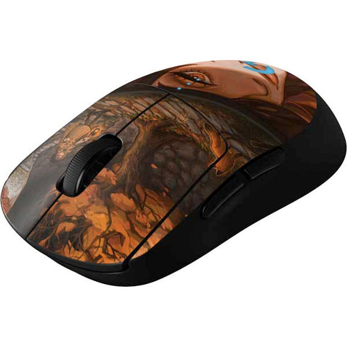 Halloween Pumpkin Witch with Fox by Ivy Dolamore G Pro Wireless Gaming Mouse Skin