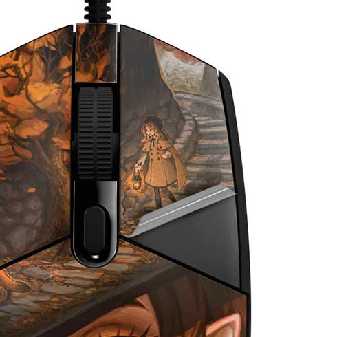 Halloween Pumpkin Witch with Fox by Ivy Dolamore G203 Prodigy RGB Wired Gaming Mouse Skin