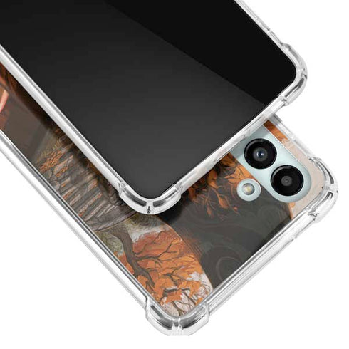 Halloween Pumpkin Witch with Fox by Ivy Dolamore Galaxy A13 5G Clear Case