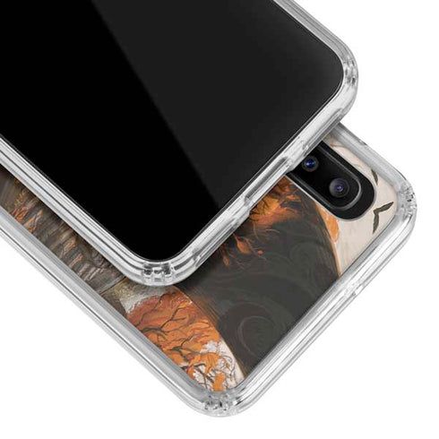 Halloween Pumpkin Witch with Fox by Ivy Dolamore Galaxy A30 Clear Case