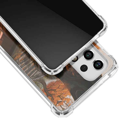 Halloween Pumpkin Witch with Fox by Ivy Dolamore Galaxy A33 5G Clear Case