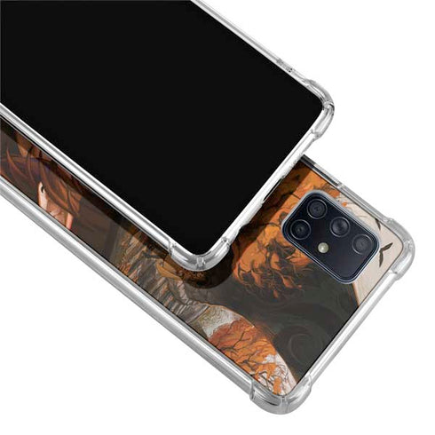 Halloween Pumpkin Witch with Fox by Ivy Dolamore Galaxy A51 5G Clear Case