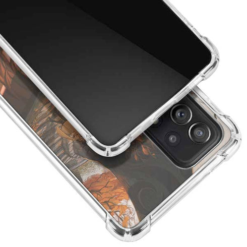 Halloween Pumpkin Witch with Fox by Ivy Dolamore Galaxy A72 5G Clear Case
