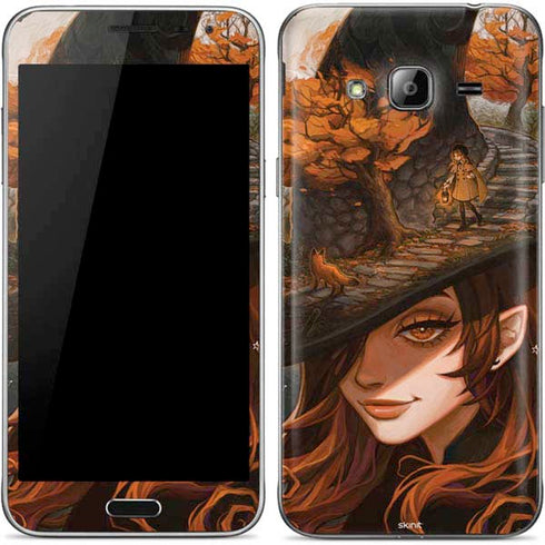 Halloween Pumpkin Witch with Fox by Ivy Dolamore Galaxy J3 Skin