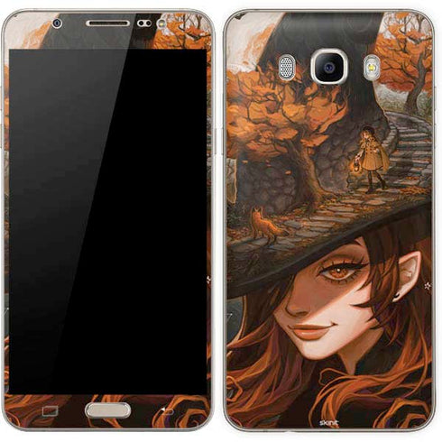 Halloween Pumpkin Witch with Fox by Ivy Dolamore Galaxy J7 Skin
