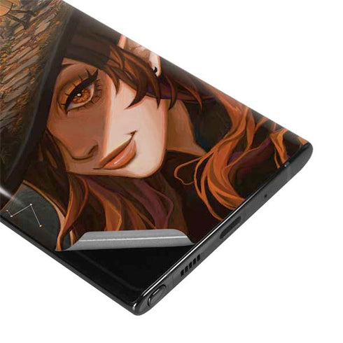 Halloween Pumpkin Witch with Fox by Ivy Dolamore Galaxy Note 10 Plus Skin