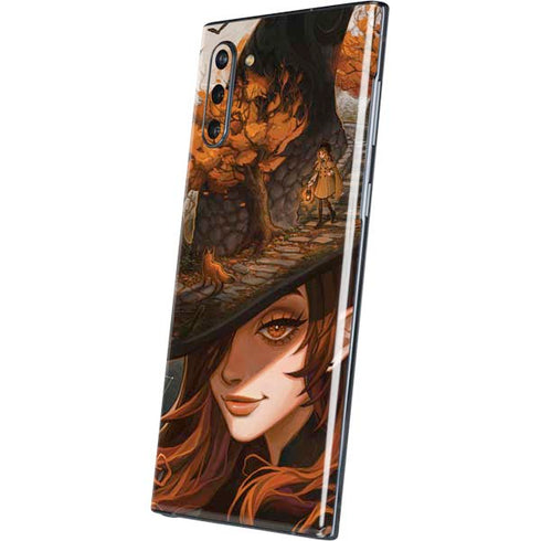 Halloween Pumpkin Witch with Fox by Ivy Dolamore Galaxy Note 10 Skin