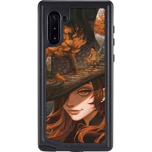 Halloween Pumpkin Witch with Fox by Ivy Dolamore Galaxy Note 10 Waterproof Case