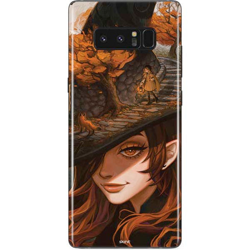 Halloween Pumpkin Witch with Fox by Ivy Dolamore Galaxy Note 8 Skin