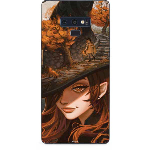 Halloween Pumpkin Witch with Fox by Ivy Dolamore Galaxy Note 9 Skin